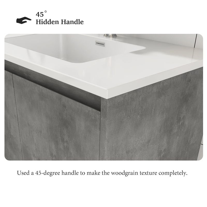 30-inch Freestanding Bath Vanity with Cultured Mable Top