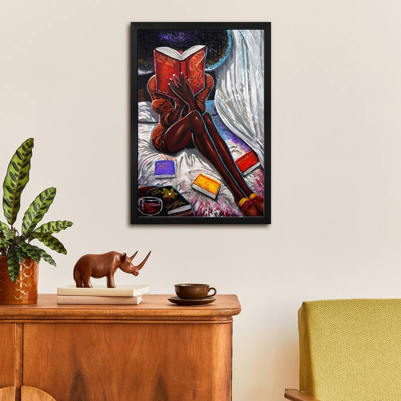 A Book Night Premium Framed Poster by DionJa'y