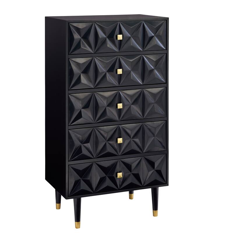 Bea Five Drawer Geo Dresser Chest