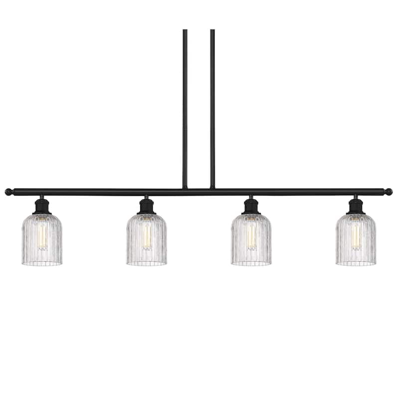 Innovations Lighting 516-4I-10-48 Bridal Veil Pendant Bridal Veil 4 - Matte Black / Clear