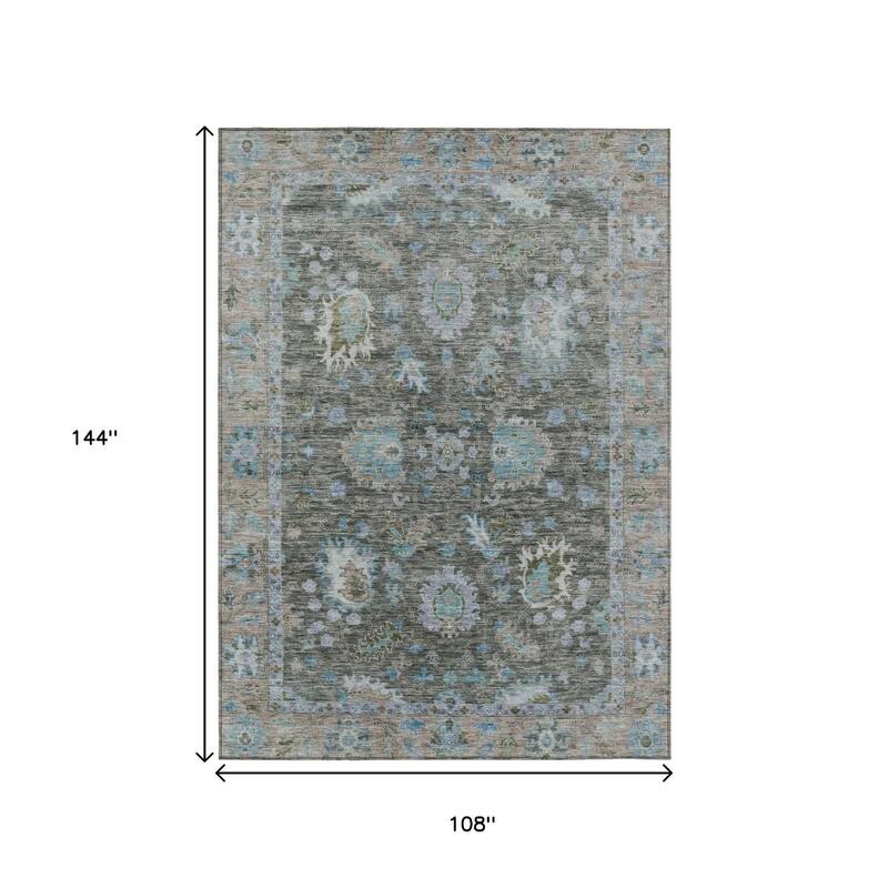 HomeRoots Floral Traditional Rectangle Outdoor Rug