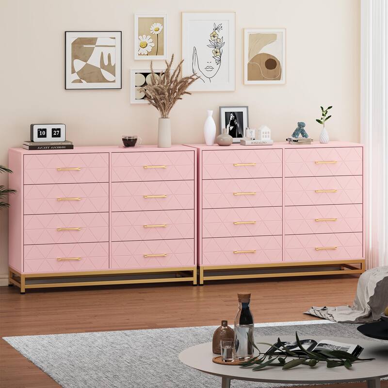 6/8 Drawer Dresser for Bedroom, Large Modern Storage Chest for Closet