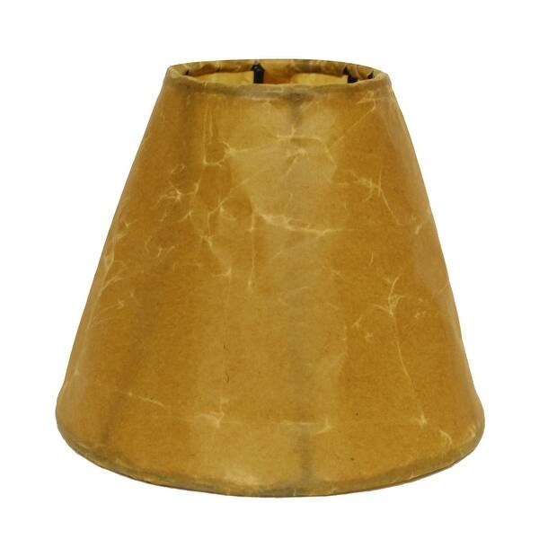 Shop Black Friday Deals On Cloth Wire Slant Crinkle Paper Empire Chandelier Lampshade With Flame Clip Brown Set Of 6 Overstock 27215189