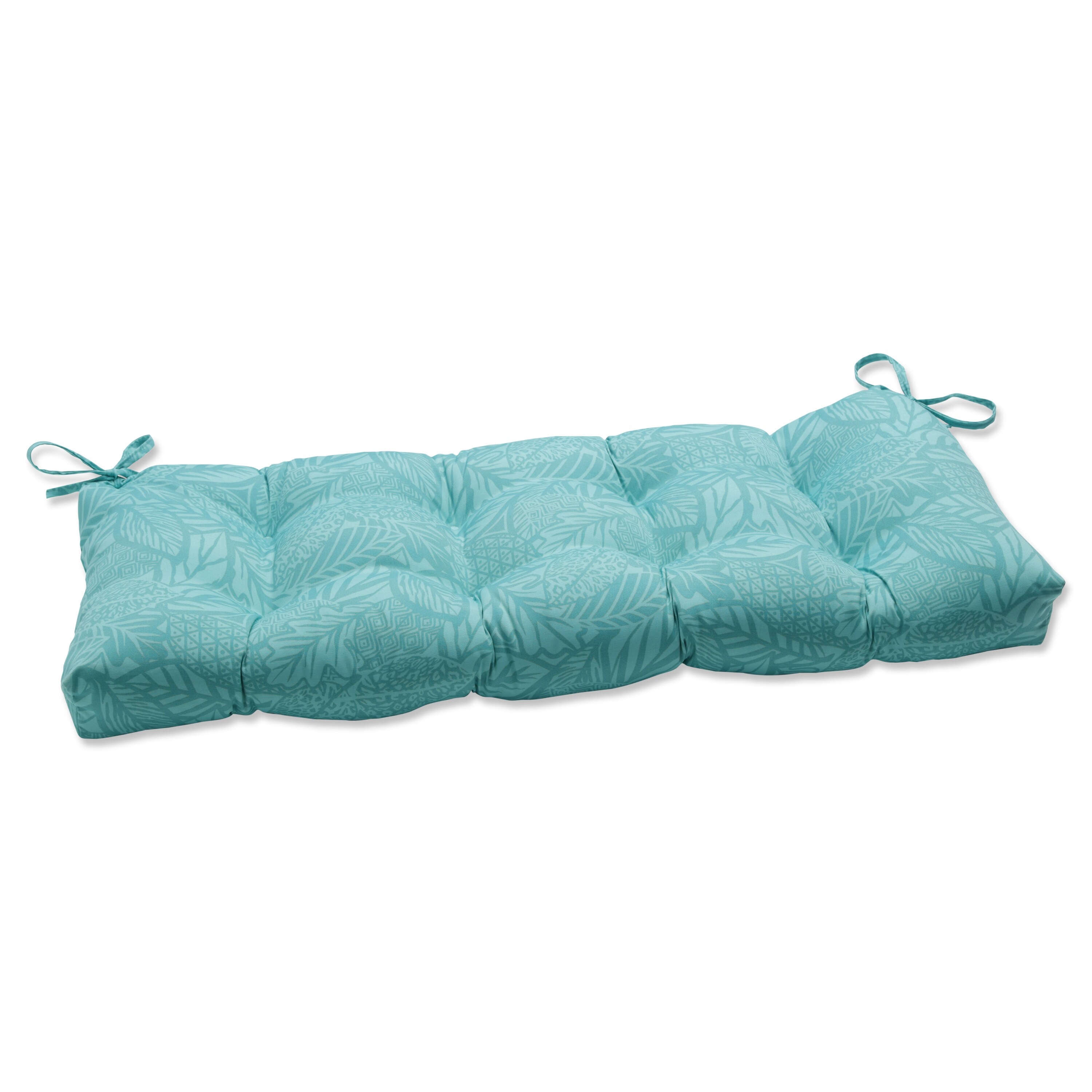 Pillow Perfect Outdoor Maven Lagoon Blown Bench Cushion Bed Bath