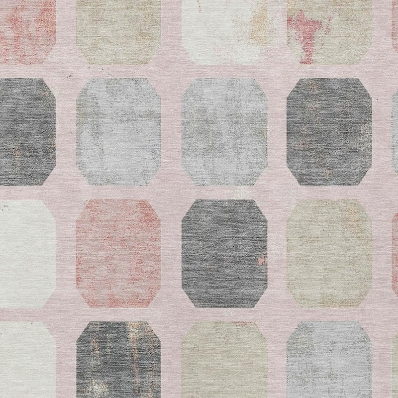 HomeRoots Geometric Transitional Rectangle Outdoor Rug