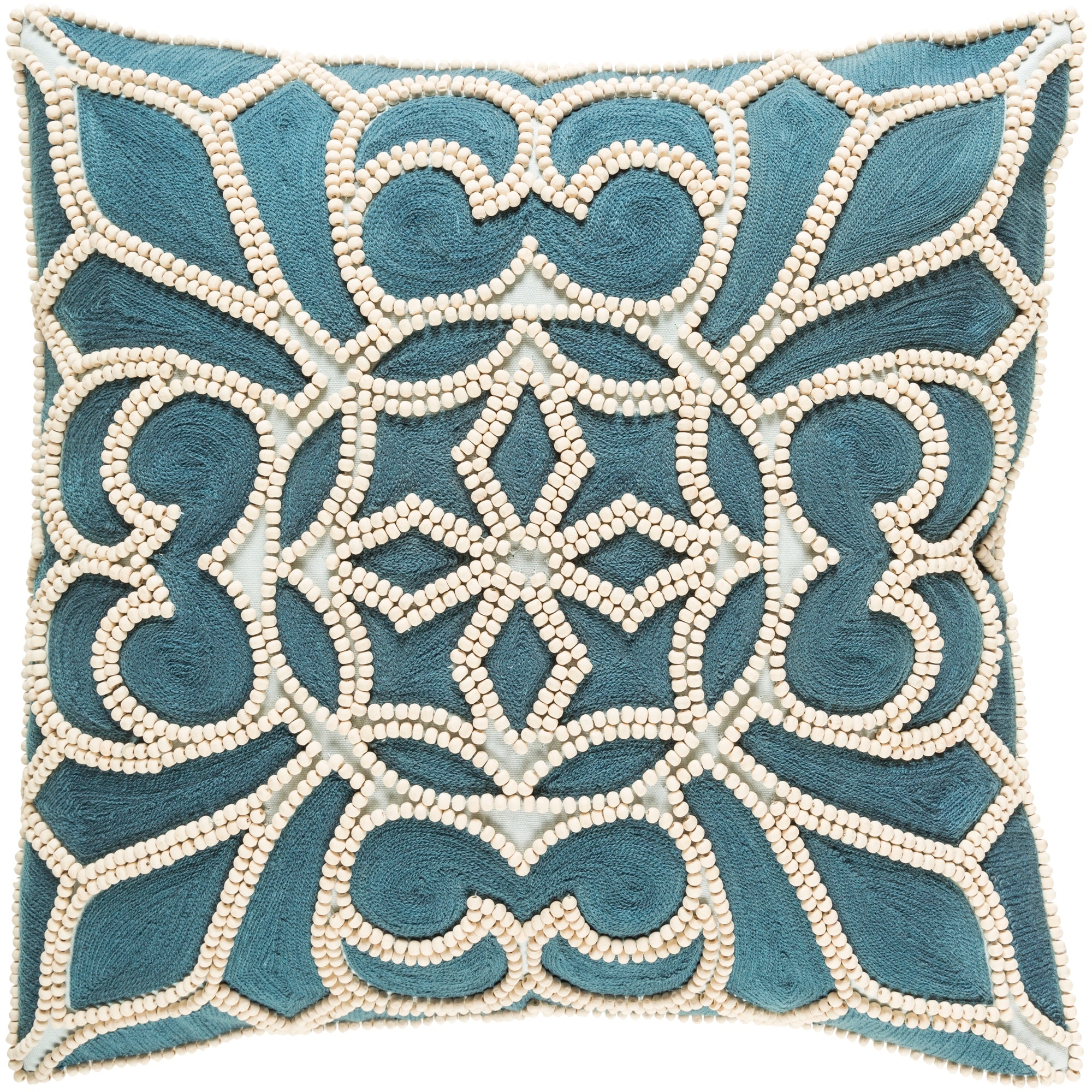 Decorative Soham Teal Blue 20 Inch Throw Pillow Cover Overstock 23143458
