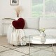 preview thumbnail 2 of 14, Mina Victory Faux Fur Plush Heart Shaped Pillow , ( 18"X18" )