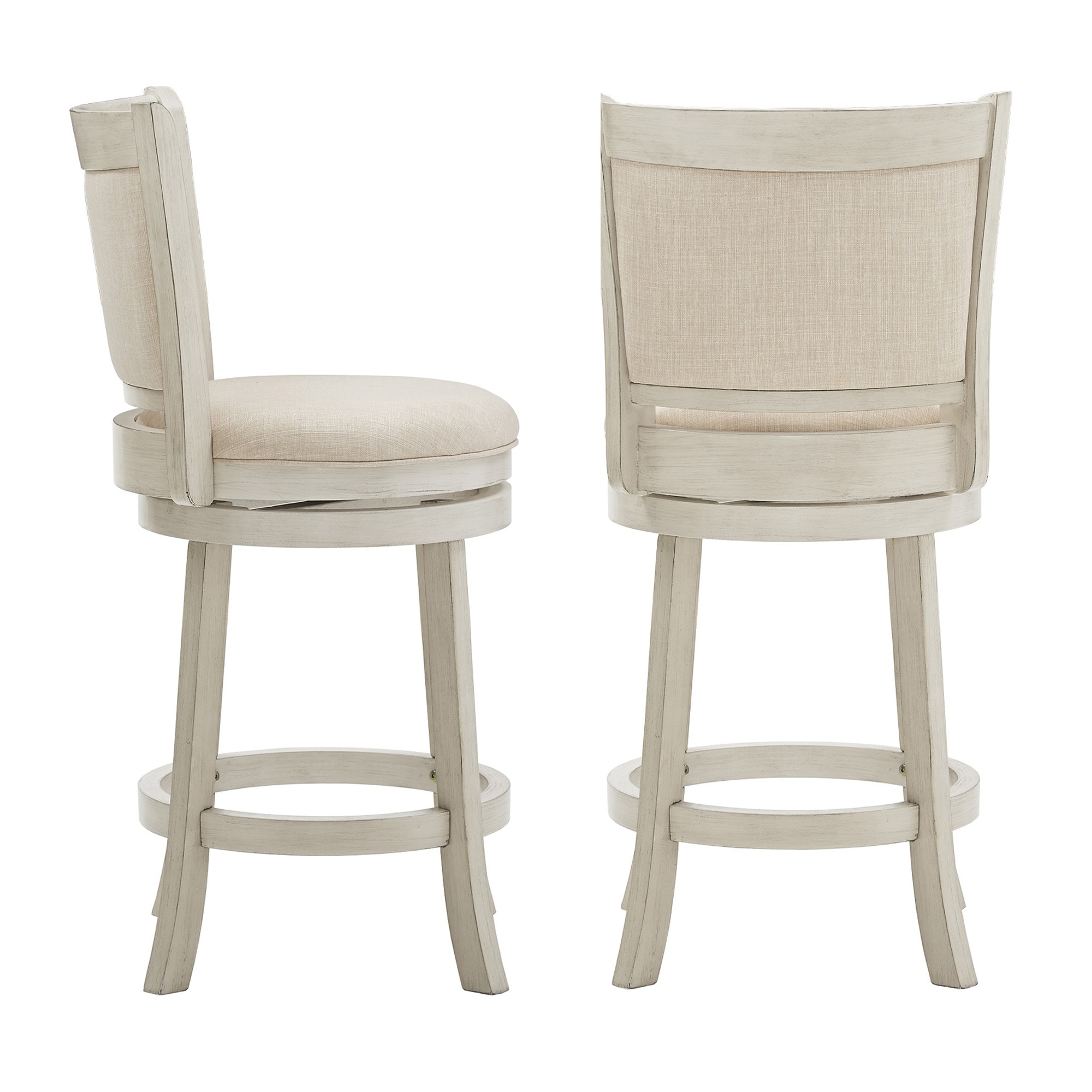 Rovinj Upholstered Back Swivel Stool - On Sale - Bed Bath