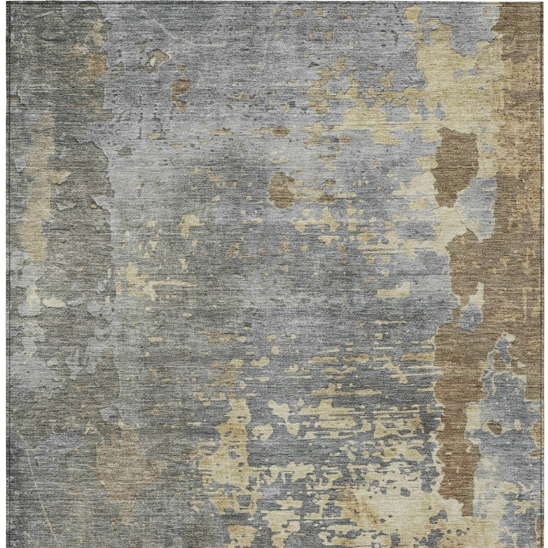 HomeRoots Abstract Transitional Rectangle Outdoor Rug