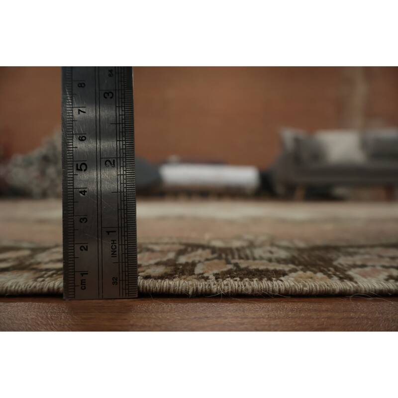 Hand Knotted Oriental 100% Wool Carpet Transitional Floral Beige & Ivories Anatolian Area Rug - 9' 1'' X 5' 7''