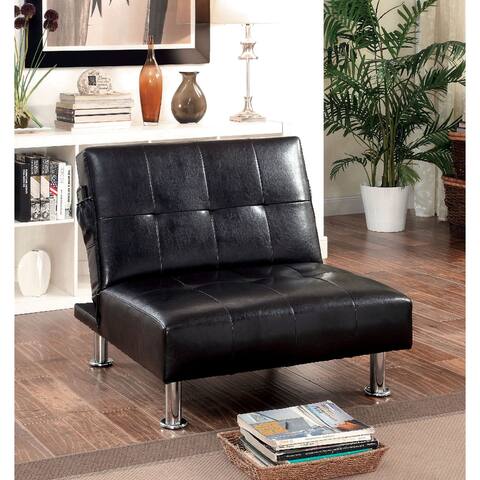 Convertible Leatherette Upholstered Chair