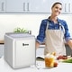 preview thumbnail 1 of 9, ZOKOP 120V 150W 44lbs/20kg/24h Ice Maker ABS Transparent Cover/Display Commercial/Home Silver