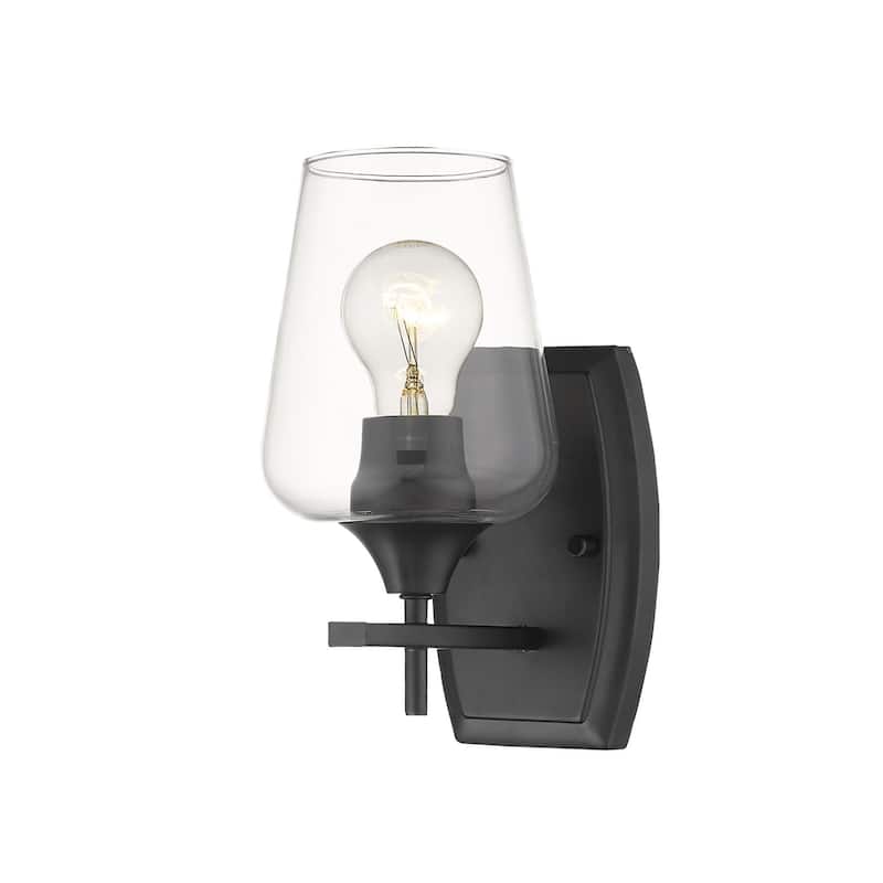 Bellevue Celia 10" Tall Bathroom Sconce - Matte Black