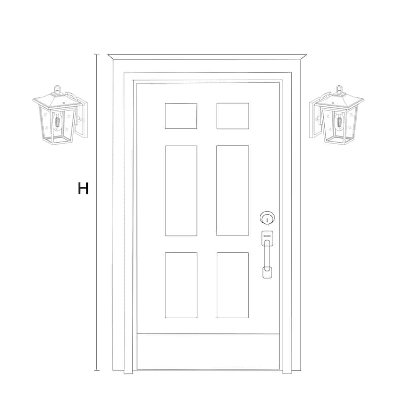 Havenside Home Transitional 1-light Black Lantern Outdoor Wall Sconces Lamp - 6.5" X 8.25"X 12"