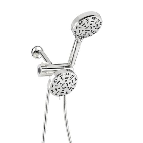 Kichae 8-seting Rainfall Showerhead and Handheld Shower (with Pause Switch)
