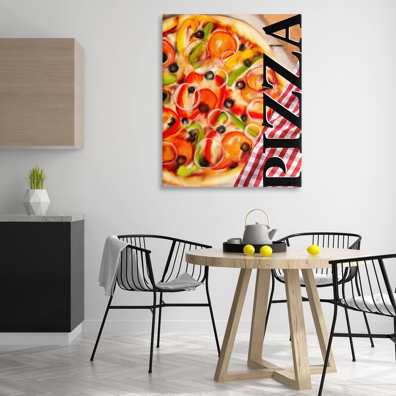 Stupell Gourmet Traditional Pizza Canvas Wall Art Design By Kim Allen