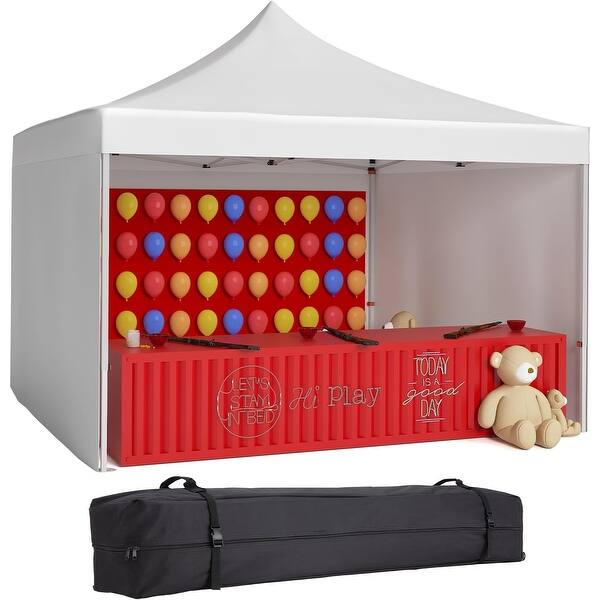 slide 2 of 6, 10x10 Pop Up Commercial Canopy,Heavy Duty Canopy Tent - White