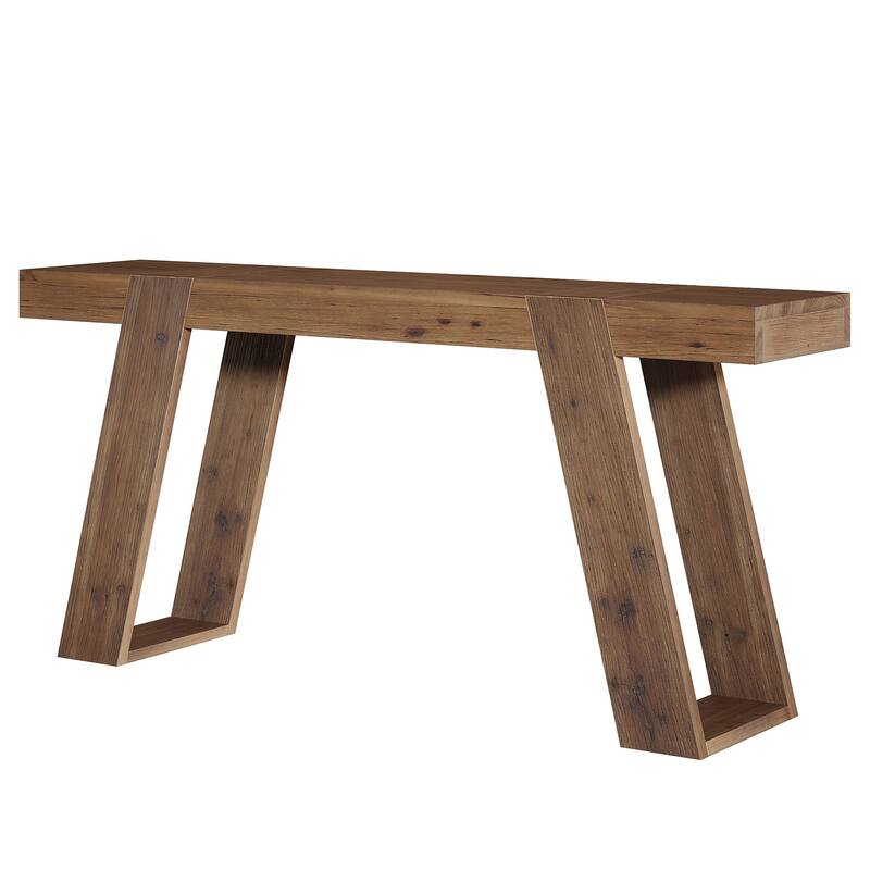 Solid Wood Console Table, Sofa Table Behind Couch, Hallway Entrance Foyer Living Room Accent Entryway Table