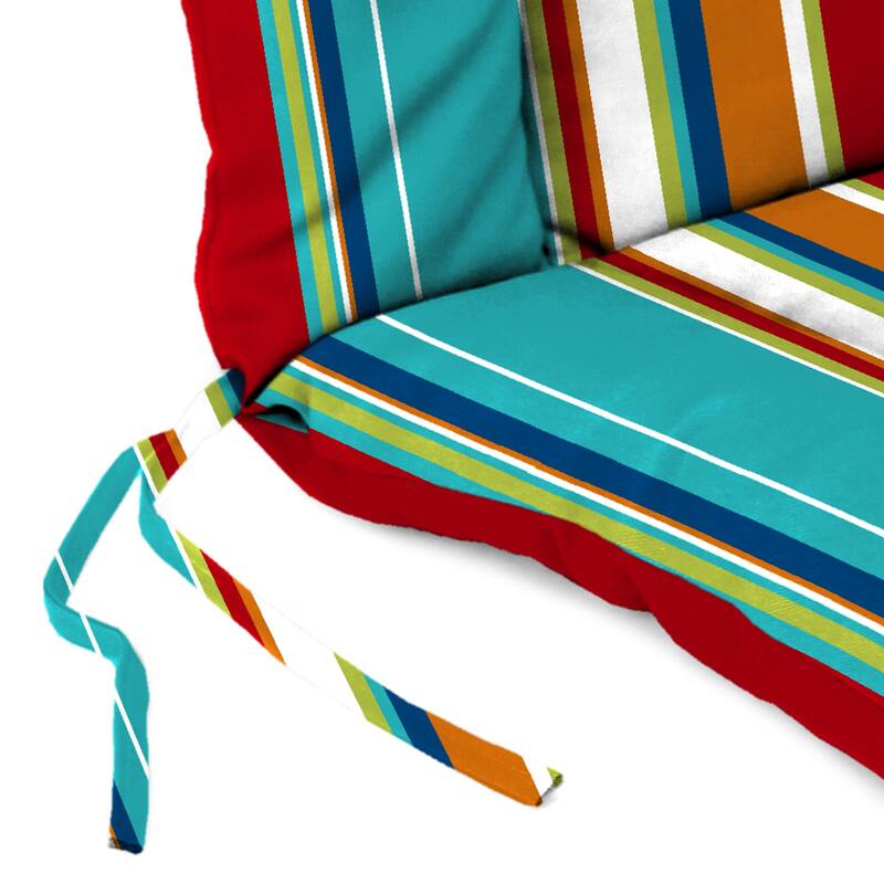 21" x 38" Outdoor Chair Cushion with Ties and Loop - 38'' L x 21'' W x 3.5'' H