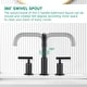 preview thumbnail 16 of 34, Vanityfair 8" Widespread Double Handles Bathroom Sink Faucet with Drain Assembly