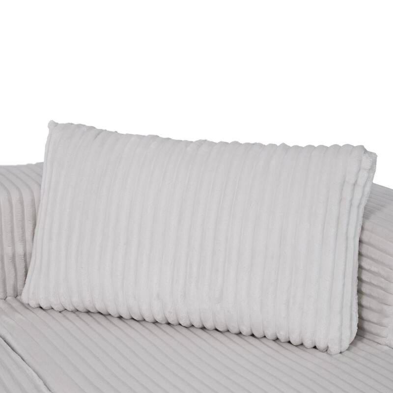 105-in L Casual Beige( Corduroy)-Left Chaise Sectional