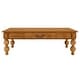 preview thumbnail 47 of 55, Rectangular 47" Wooden Coffee Table with Storage Drawer, Vintage Cocktail Table with Solid Wood Legs for Living Room Elegance