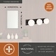 preview thumbnail 4 of 11, Parkview 3-Light 24 in. W Bathroom Vanity Lighting Fixture Frosted Opal Glass Globe Shade Dimmable LED Compatible Full Backplate