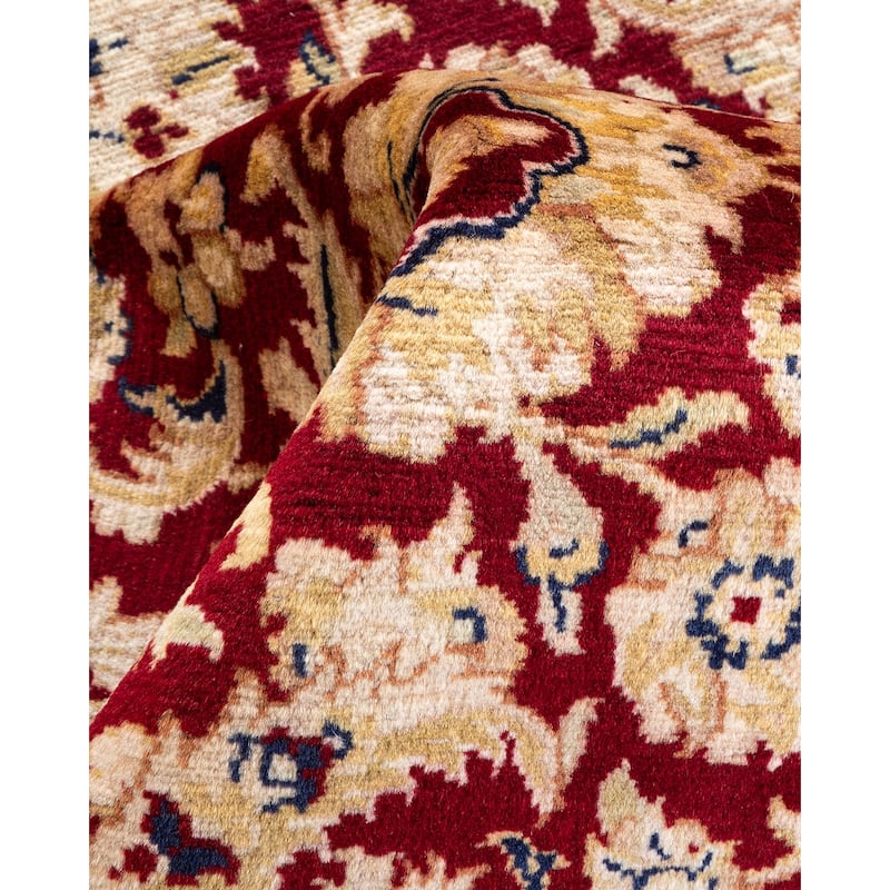 Overton Handknotted Wool Traditional Oriental Red Area Rug - 4' x 6'
