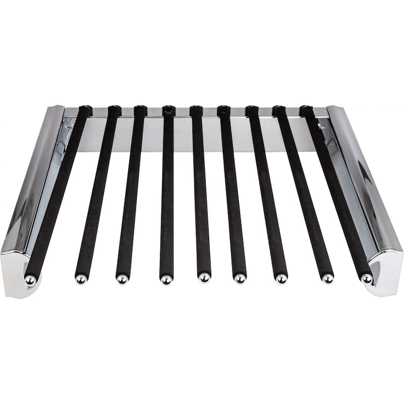Hardware Resources 9 Hook Pull Out Pants Rack with Full Extension - Polished Chrome