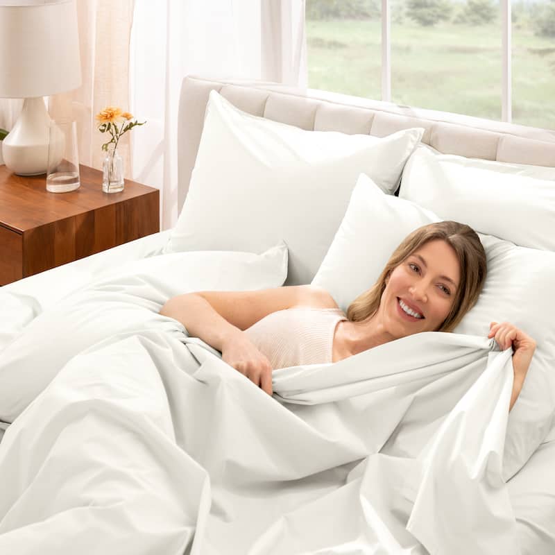 Bare Home Organic Cotton Sheet Set - Crisp Percale Weave