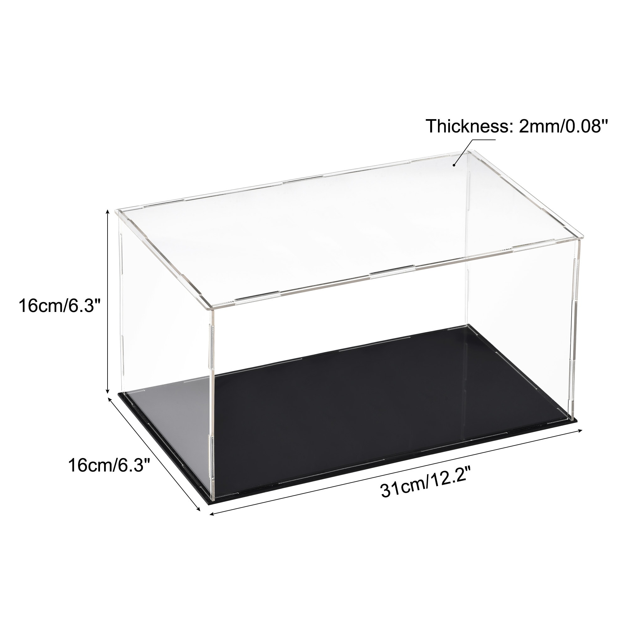 Acrylic Display Case Box Dustproof Showcase Cube Collectibles Show Box