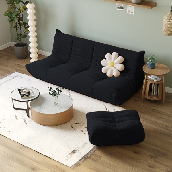 Lazy Floor Sofa Couch Modern Teddy Fabric Sofa Living Room Sofa Bean Bag Chair On Sale Bed Bath Beyond 38151236