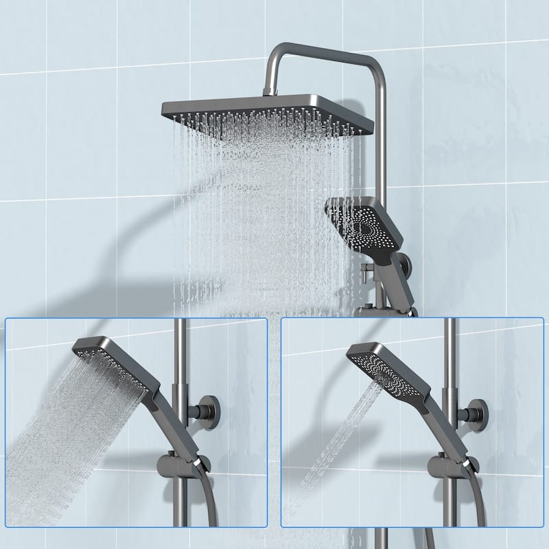 Rainfall Shower Head Spray Bathroom Shower Faucet,Waterfall Tub Spout - 46.5"