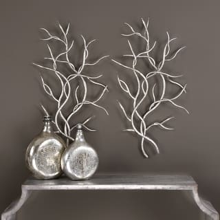 Uttermost Silvertone Iron Branches Wall Art (Set of 2)