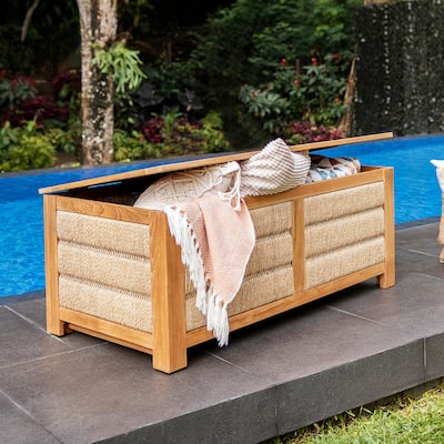 Cambridge Casual Blaine Teak Wood Outdoor Storage Box