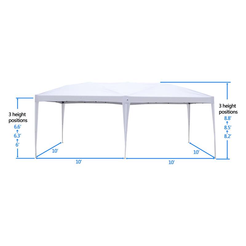 Outdoor Four Windows Practical Waterproof Folding Tent White