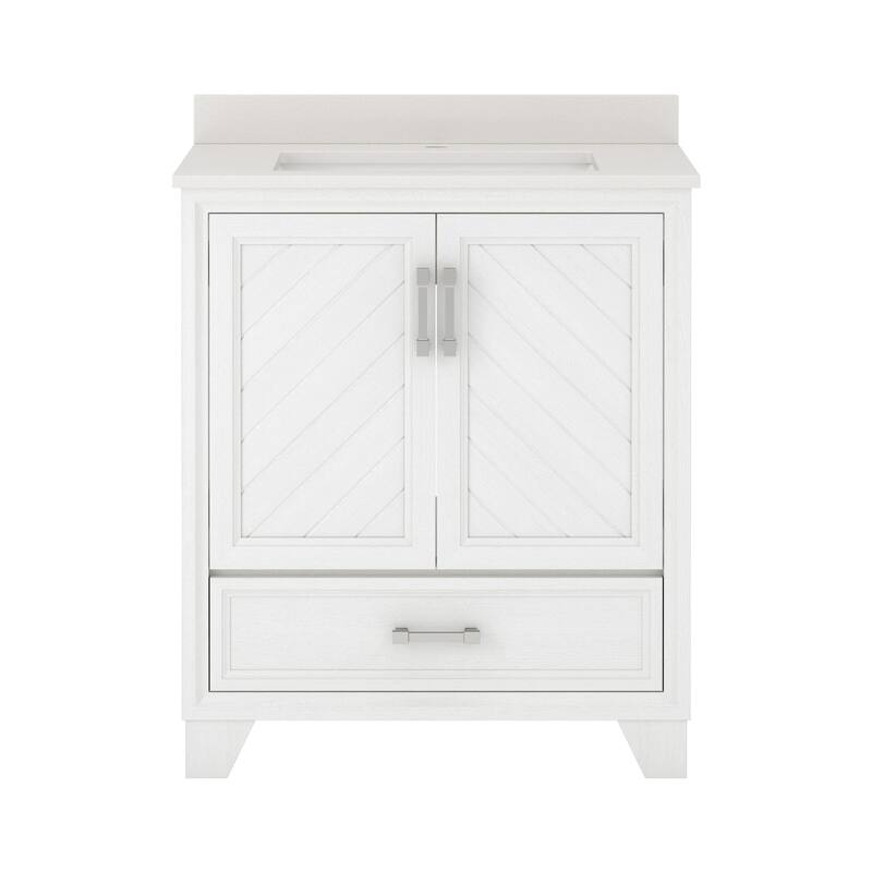 CRAFT + MAIN AWVT3019D Ashlow 30" Free Standing Single Basin Vanity - White Oak