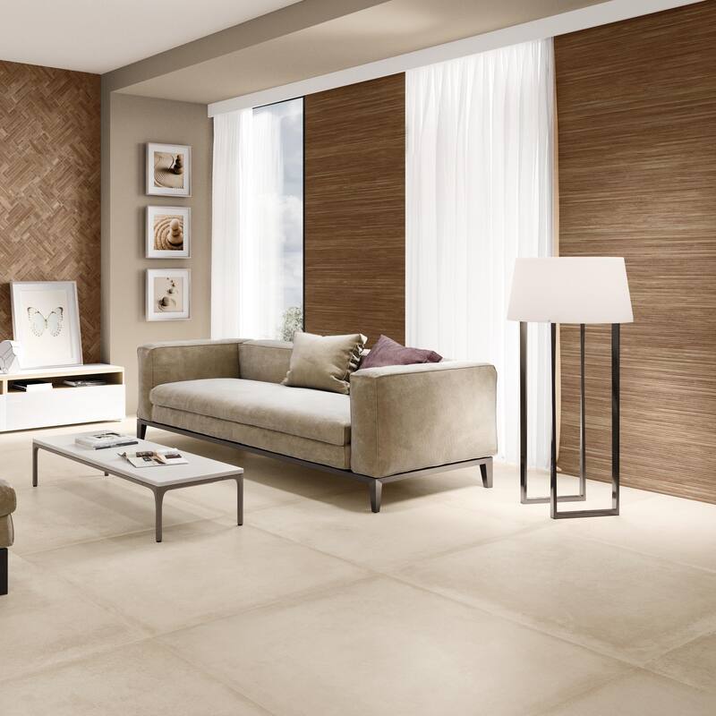 Merola Tile Larchwood Ipe 15-3/4" x 47-1/4" Fluted Ceramic Wall Tile