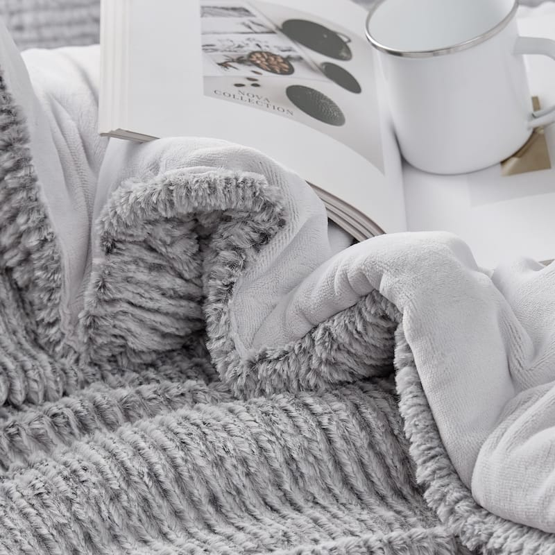 Glacier Frost - Coma Inducer® Oversized Comforter Set - Snowy Gray