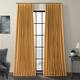 Exclusive Fabrics Faux Linen Extra Wide Room Darkening Curtain Panel - 100 X 84 - Dandelion Gold