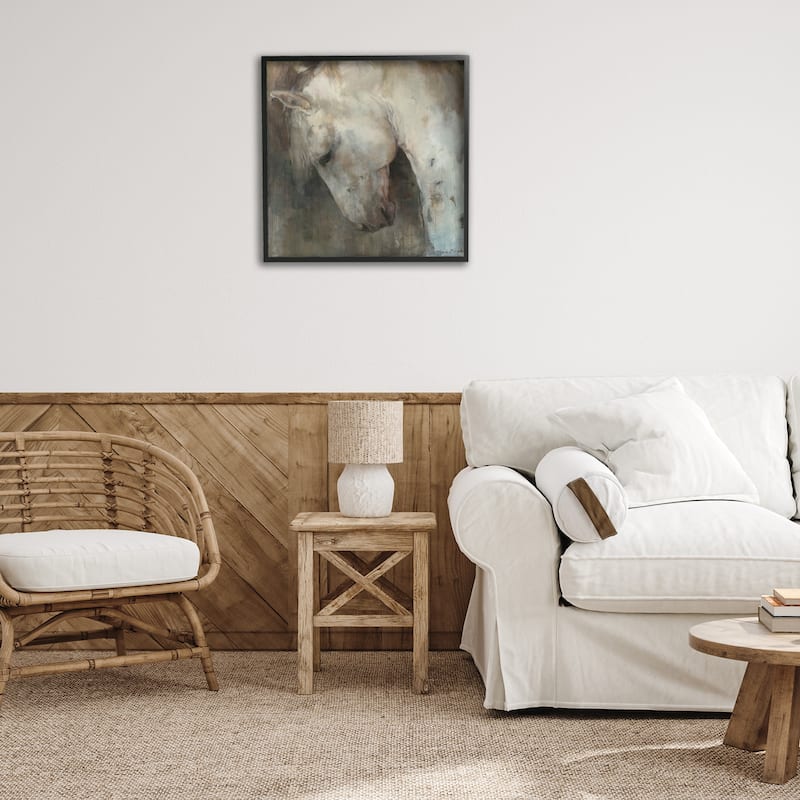 Stupell Rustic Horse Portrait Framed Giclee Art Design By Marilyn Hageman