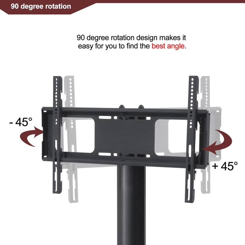 3-Tier TV Stand Height Adjustable Bracket Swivel