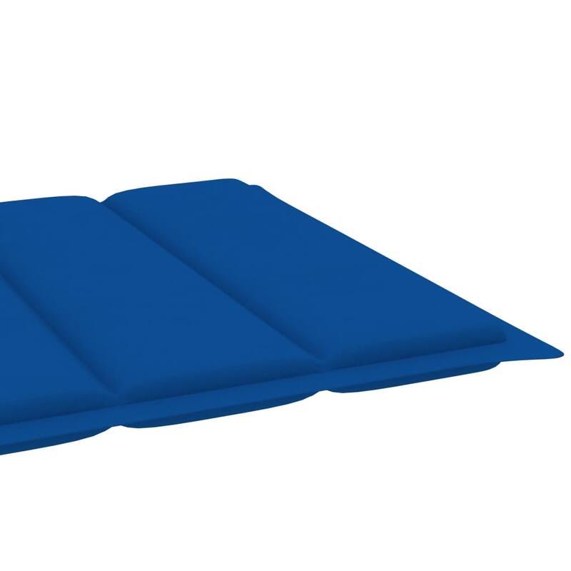 vidaXL Patio Lounge Chair Outdoor Sunbed Sunlounger with Cushion Solid Teak - 76.8" x 23.4" x 13.8"