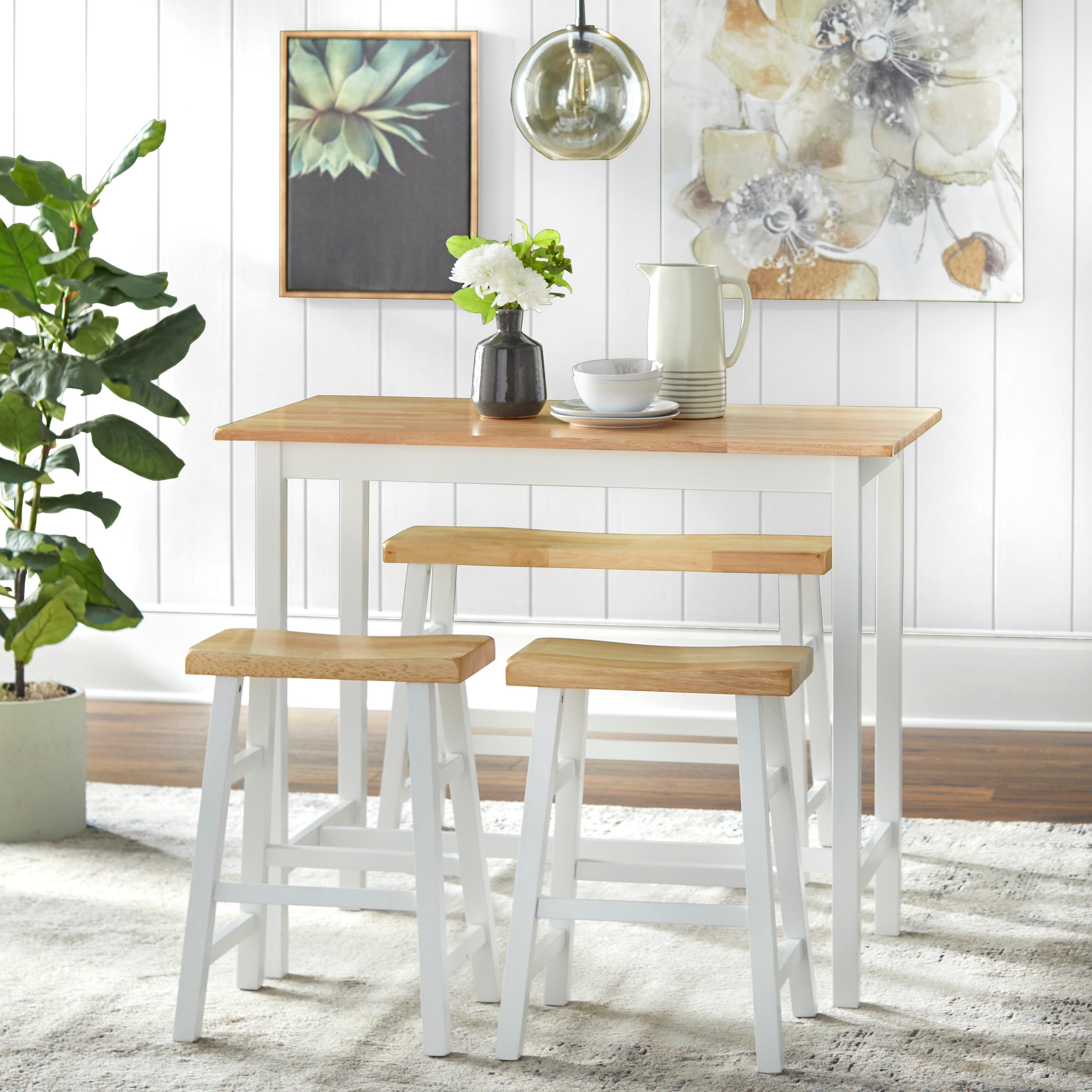Simple Living Galena Farmhouse 4-piece Counter Height Dining Set
