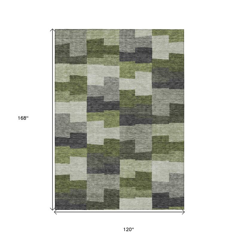 HomeRoots Geometric Transitional Rectangle Outdoor Rug