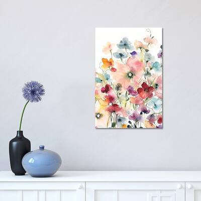 iCanvas "Poppies and Sweetpeas" by Carol Robinson Canvas Print