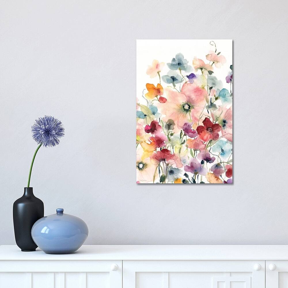 iCanvas "Poppies and Sweetpeas" by Carol Robinson Canvas Print