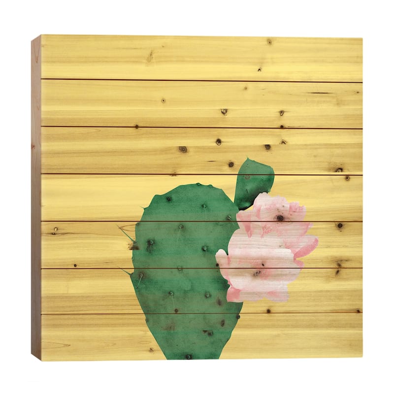 In Bloom Print On Wood by LEEMO - Multi-Color - 26x26x1.5