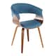Option Blue Fabric/Walnut Wood