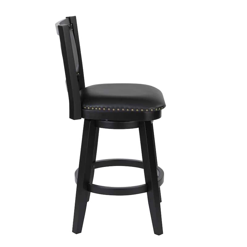 Broodmoor Brown Swivel Wood Stool
